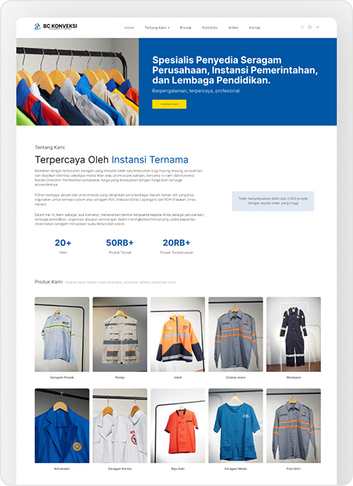 Portofolio-desain-pembuatan-website-company-profile-perusahaan-BC-Konveksi-menggunakan-WordPress-VRDA-Halaman-Beranda