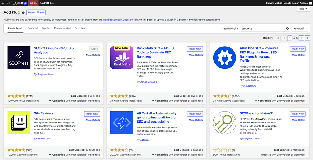 Installing WordPress SEO Plugin