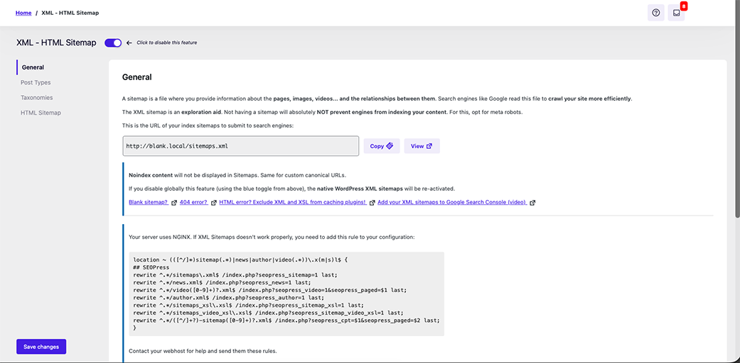 XML Sitemap Setup SEOPress
