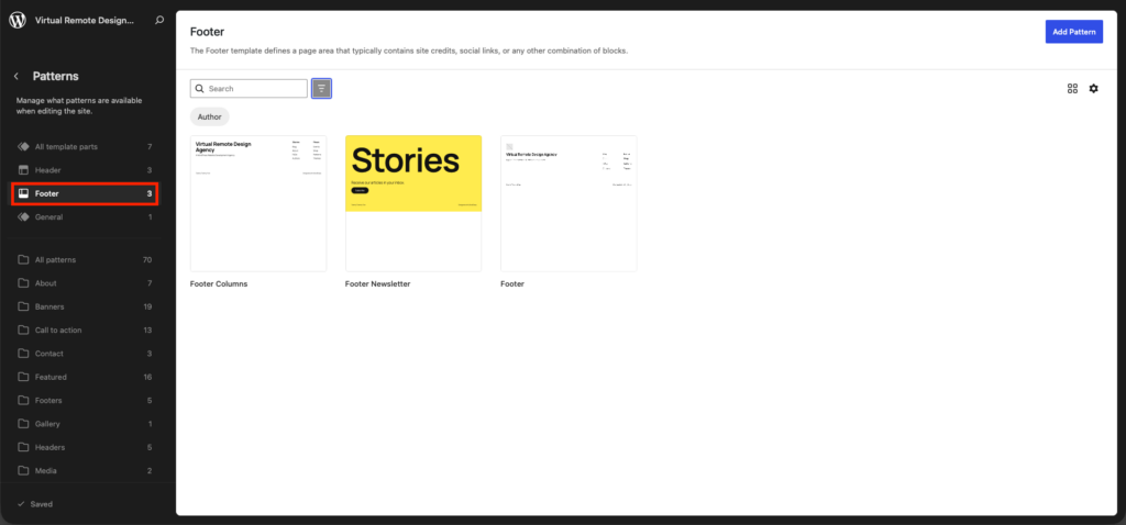 customizing footer in wordpress website