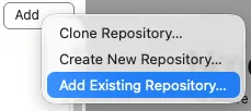 Add Existing Repository Github Desktop